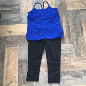 Workout bundle Adidas top and cute black bottoms